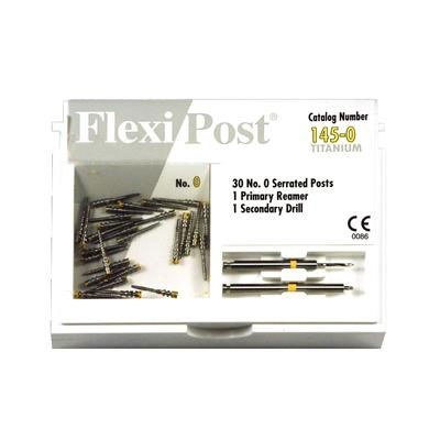 EDS Flexi Post #0 Yellow Titanium Post Refill 10 Serrated Post Refill  